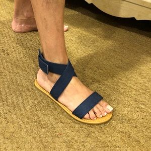 Dark jean color sandals